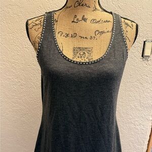 Mossimo Supply Co. Dark Gray Studded Tank Top